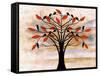 Black Birds on Tree-Ata Alishahi-Framed Stretched Canvas