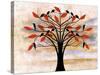 Black Birds on Tree-Ata Alishahi-Stretched Canvas