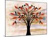 Black Birds on Tree-Ata Alishahi-Mounted Giclee Print