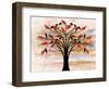 Black Birds on Tree-Ata Alishahi-Framed Giclee Print