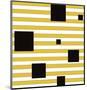 Black Block on Stripe-Dan Bleier-Mounted Art Print