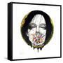 Black Blossom-Minjae-Framed Stretched Canvas