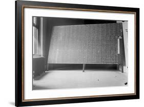 Black Board with Draft Lottery Numbers-null-Framed Photographic Print