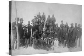 Black "Buffalo Soldiers" of the 25th Infantry Photograph - Fort Keogh, MT-Lantern Press-Stretched Canvas