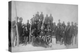 Black "Buffalo Soldiers" of the 25th Infantry Photograph - Fort Keogh, MT-Lantern Press-Stretched Canvas