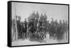 Black "Buffalo Soldiers" of the 25th Infantry Photograph - Fort Keogh, MT-Lantern Press-Framed Stretched Canvas