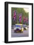 Black Cabs Along the Mall with Union Jack Flags, London, England, United Kingdom, Europe-Stuart Black-Framed Photographic Print