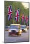 Black Cabs Along the Mall with Union Jack Flags, London, England, United Kingdom, Europe-Stuart Black-Mounted Photographic Print
