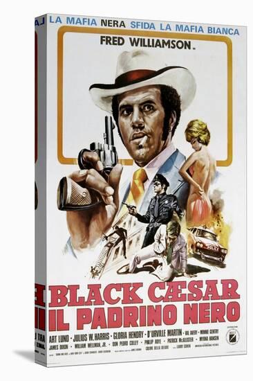 Black Caesar, (aka Il Padrino Nero), Italian poster, Fred Williamson, 1973-null-Stretched Canvas