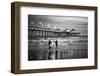 Black California Series - Huntington Beach Surf City-Philippe Hugonnard-Framed Photographic Print