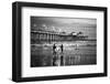 Black California Series - Huntington Beach Surf City-Philippe Hugonnard-Framed Photographic Print