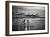 Black California Series - Huntington Beach Surf City-Philippe Hugonnard-Framed Photographic Print