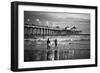 Black California Series - Huntington Beach Surf City-Philippe Hugonnard-Framed Photographic Print