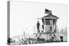 Black California Series - Lifeguard Tower 2-Philippe Hugonnard-Stretched Canvas