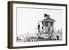 Black California Series - Lifeguard Tower 2-Philippe Hugonnard-Framed Photographic Print