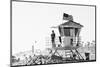 Black California Series - Lifeguard Tower 2-Philippe Hugonnard-Mounted Photographic Print