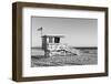 Black California Series - Santa Monica Lifeguard Tower-Philippe Hugonnard-Framed Photographic Print