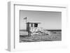 Black California Series - Santa Monica Lifeguard Tower-Philippe Hugonnard-Framed Photographic Print