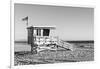 Black California Series - Santa Monica Lifeguard Tower-Philippe Hugonnard-Framed Photographic Print