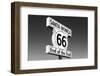 Black California Series - Santa Monica Route 66-Philippe Hugonnard-Framed Photographic Print