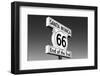 Black California Series - Santa Monica Route 66-Philippe Hugonnard-Framed Photographic Print