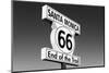 Black California Series - Santa Monica Route 66-Philippe Hugonnard-Mounted Photographic Print