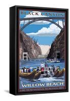 Black Canyon - Willow Beach - Lake Mead National Recreation Area-Lantern Press-Framed Stretched Canvas