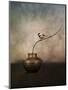 Black Capped Chickadee on a Vase-Jai Johnson-Mounted Giclee Print