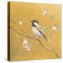 Black Capped Chickadee on Gold-Danhui Nai-Stretched Canvas