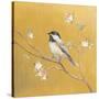 Black Capped Chickadee on Gold-Danhui Nai-Stretched Canvas