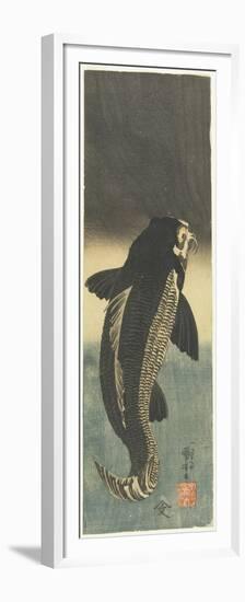 Black Carp, C. 1842-Utagawa Kuniyoshi-Framed Premium Giclee Print