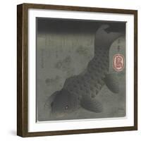 Black Carp, Mid 19th Century-Yashima Gakutei-Framed Giclee Print