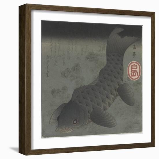 Black Carp, Mid 19th Century-Yashima Gakutei-Framed Giclee Print