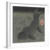 Black Carp, Mid 19th Century-Yashima Gakutei-Framed Giclee Print