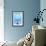 Black Cat and Blue Wall-Steven Boone-Framed Photographic Print displayed on a wall