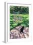 Black Cat and Dappling, 1986-Lucy Willis-Framed Giclee Print