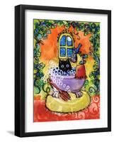 Black Cat Bath-sylvia pimental-Framed Art Print