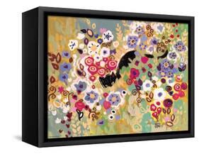 Black Cat Garden-Natasha Wescoat-Framed Stretched Canvas