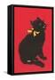 Black Cat Graphic-null-Framed Stretched Canvas