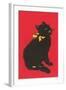 Black Cat Graphic-null-Framed Art Print