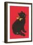 Black Cat Graphic-null-Framed Art Print