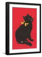 Black Cat Graphic-null-Framed Art Print