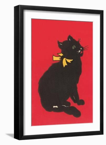 Black Cat Graphic-null-Framed Art Print