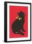 Black Cat Graphic-null-Framed Art Print