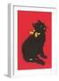 Black Cat Graphic-null-Framed Art Print