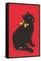 Black Cat Graphic-null-Framed Stretched Canvas