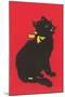 Black Cat Graphic-null-Mounted Art Print