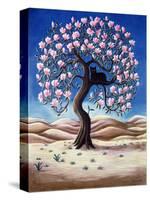 Black Cat in a Magnolia Tree, 1988-Liz Wright-Stretched Canvas