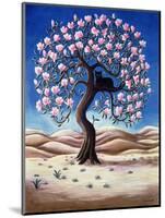 Black Cat in a Magnolia Tree, 1988-Liz Wright-Mounted Giclee Print