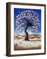 Black Cat in a Magnolia Tree, 1988-Liz Wright-Framed Giclee Print